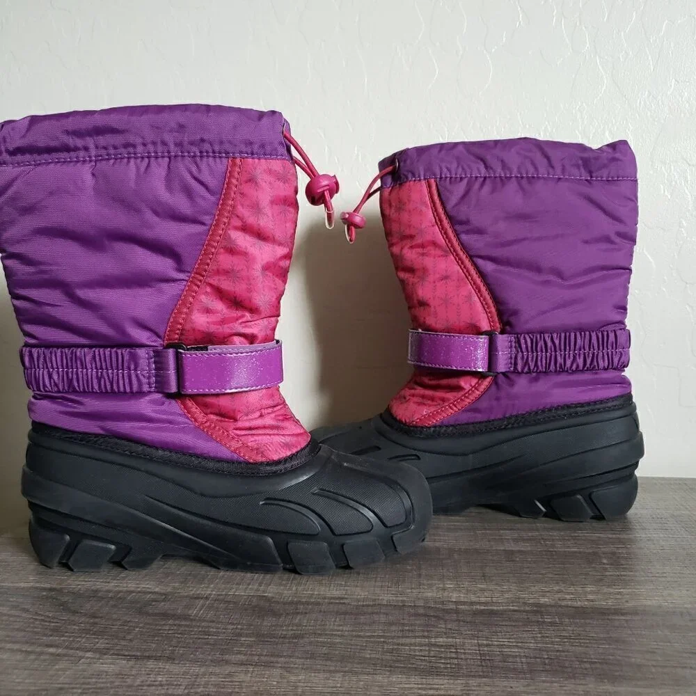 Sorel x Disney Flurry Frozen 2 Anna Snow Boot Purple/Pink/Black Size Big Girls 4